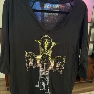 Torrid Black Graphic Guns N’ Roses Long Sleeve Tee